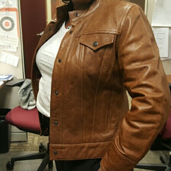 Leather moto jacket