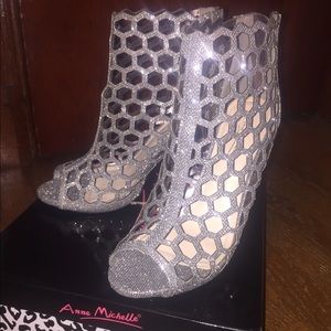**WORN ONCE** Bling heels