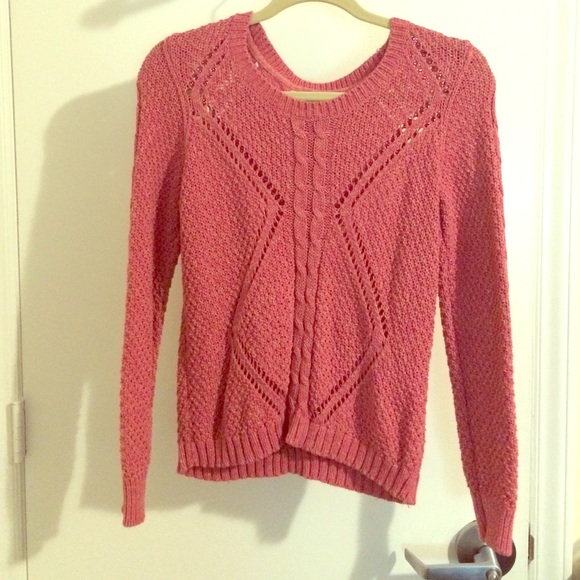 Pink knitted sweater