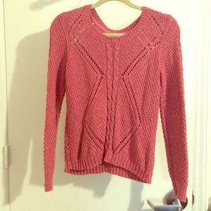 Pink knitted sweater