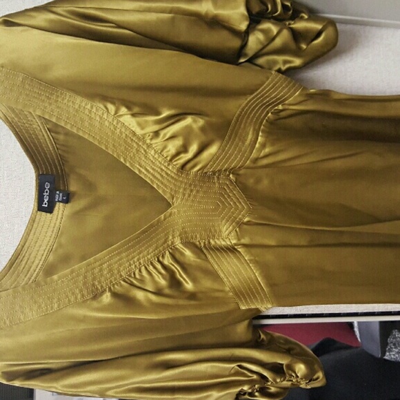 Olive green silk kimono top