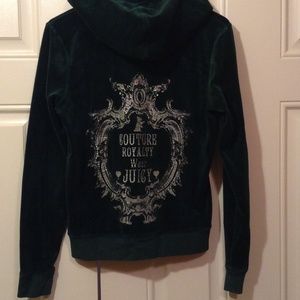 AUTHENTIC JUICY COUTURE velour zip up sweatshirt