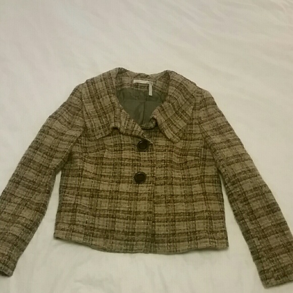 Plaid cropped jacket