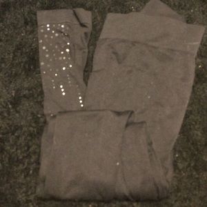 Black Spandex with Sparkles at the Bottom
