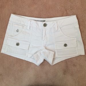 White Volcom shorts