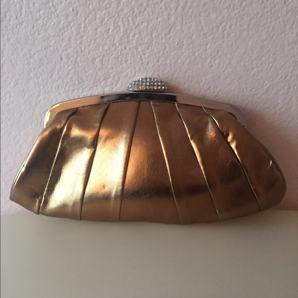 Pretty bronze clutch