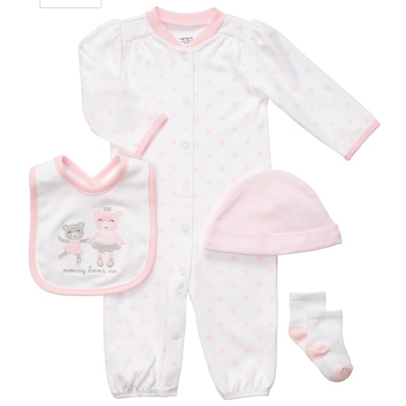 ISO Carter's Pink Girl Bear Ballerina Layette Set