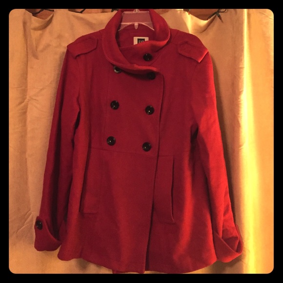 ✨ Price Drop✨ GAP Red Wool Peacoat Size XL