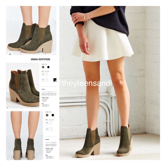 Urban Outfitters Shoes - Urban Outfitters Olive Suede Posey Gumsole Boots