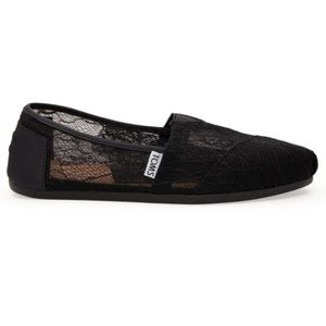 Tom's Black Lace Women's Classics sz 7.5