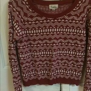 Aztec printed sweater.