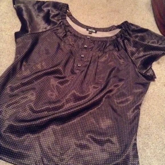 Silky top black with white dots