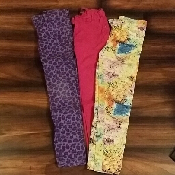 3 PAIRS GIRL'S SKINNY SZ 12