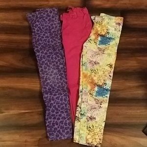 3 PAIRS GIRL'S SKINNY SZ 12