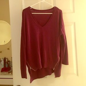 Express Asymmetrical Hem Tunic Sweater
