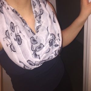 ✨Black and White Bicycle Infinity Scarf✨