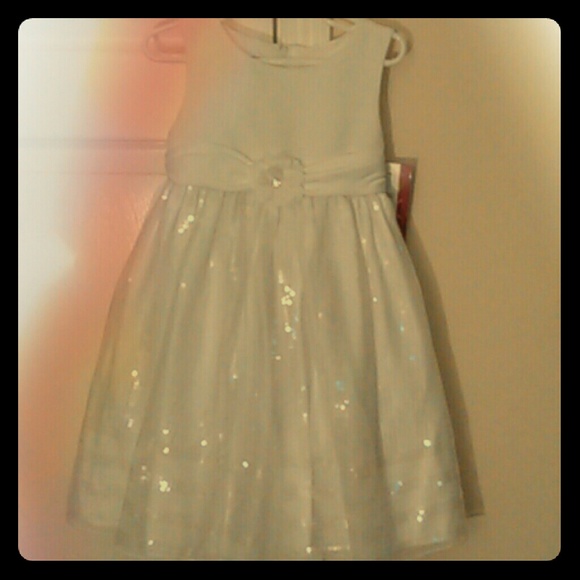 Pure white little girls dress