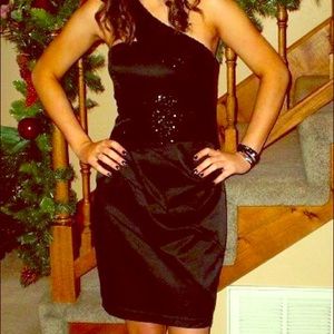 Black  sequin detail formal dress