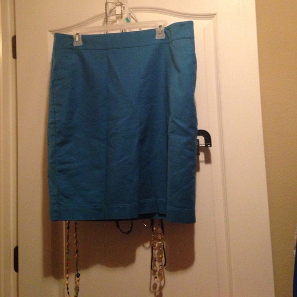 Blue business casual skirt