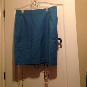 Blue business casual skirt