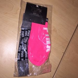 PINK socks and headband
