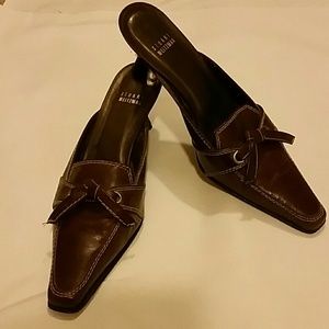 Stuart Weitzman Brown Mules