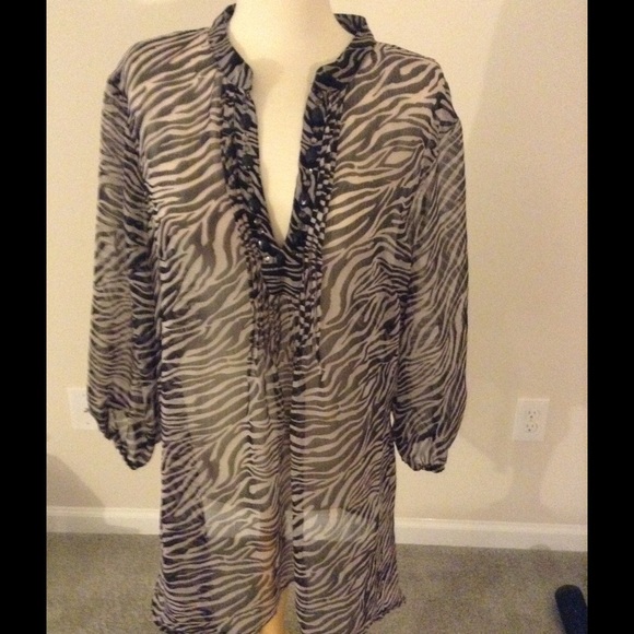 Zebra sheer print tunic