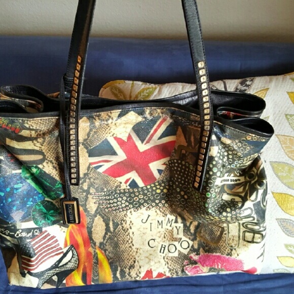 Authentic Jimmy Choo Multicolor Project Pep Tote