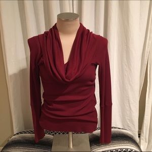 Splendid Waffle-Knit Cowl Neck Thermal