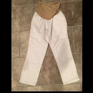White maternity Capri pants