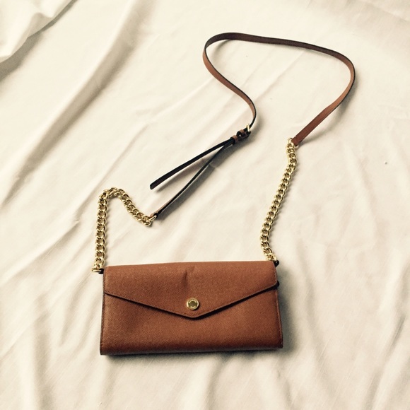 Michael Kors gold chained shoulder purse