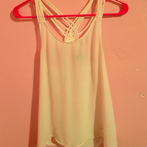 Classy Sheer Criss-Crossed Back Tank