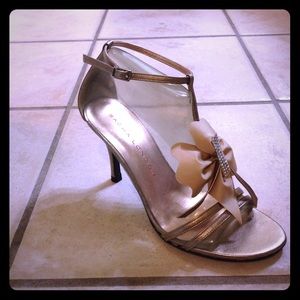Sacha London gold party sandals
