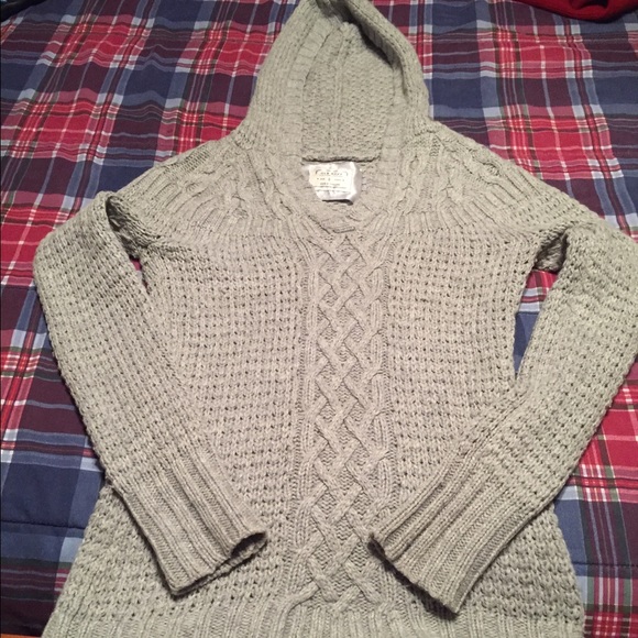 Gray knit sweater