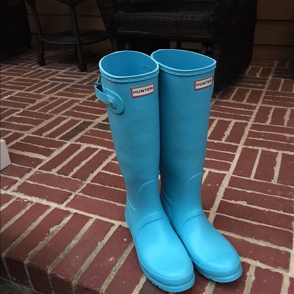 Hunter Shoes - Hunter tall rain boots - sky blue