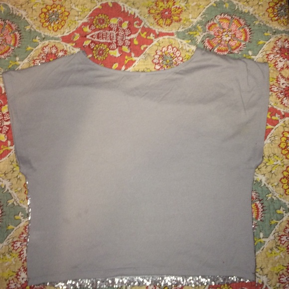 Two toned sequined top - Picture 2 of 2