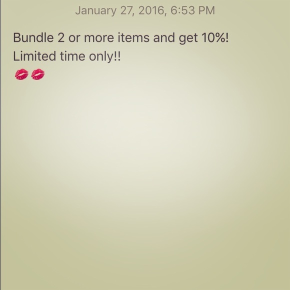 10% discount on bundles!!