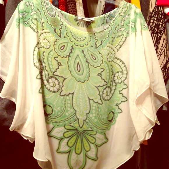 Brand new poncho type blouse