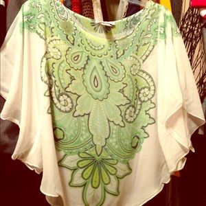 Brand new poncho type blouse