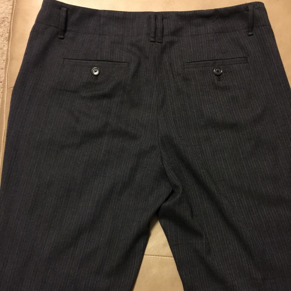 Loft Marisa Pants Dark Grey & Tan Pinstripe - Picture 4 of 4