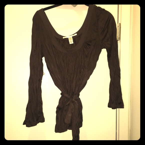 DVF long sleeve top with tie