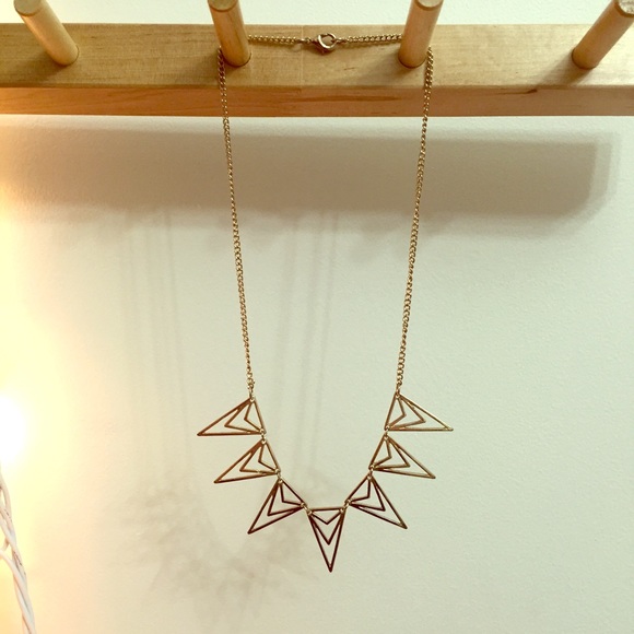 Geometric necklace.