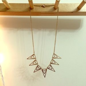 Geometric necklace.