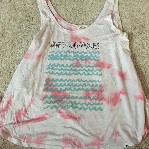 Tie dye pink wave Billabong tank top