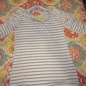 Half sleeve striped top