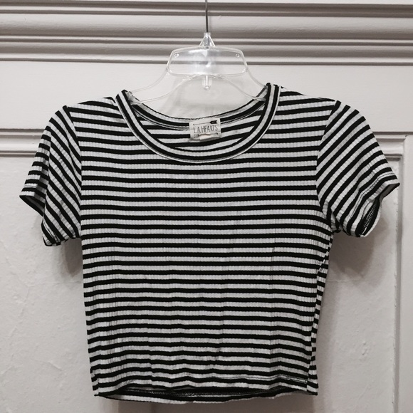 B&W stripped crop top.