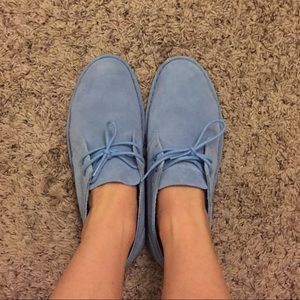 Clarke Baby blue leather shoes