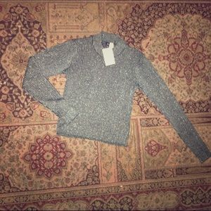 Sparkly blue turtleneck