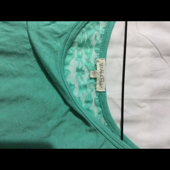 Aqua/Mint Lace Top - Picture 3 of 3