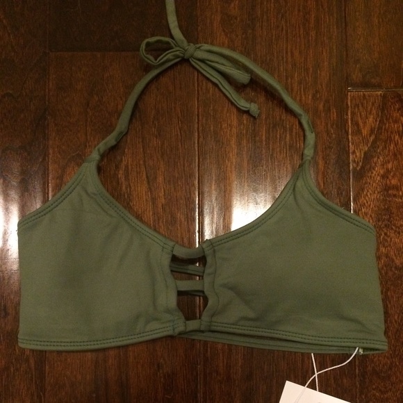 Midori Bikini's Olive Mau Loa Top (Small)